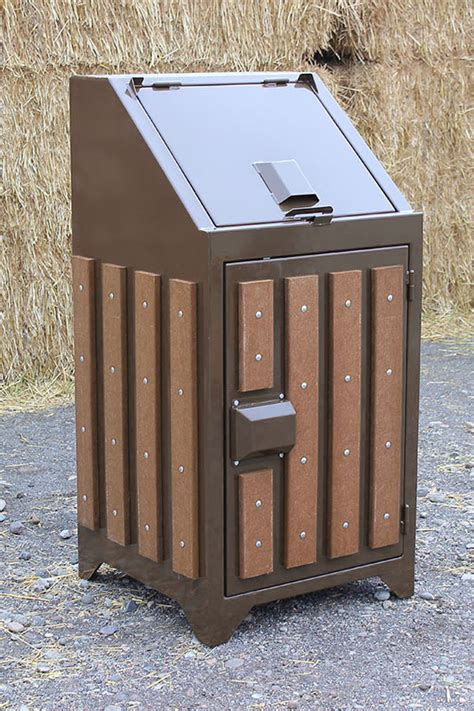 metal bear box|metal bear proof trash cans.